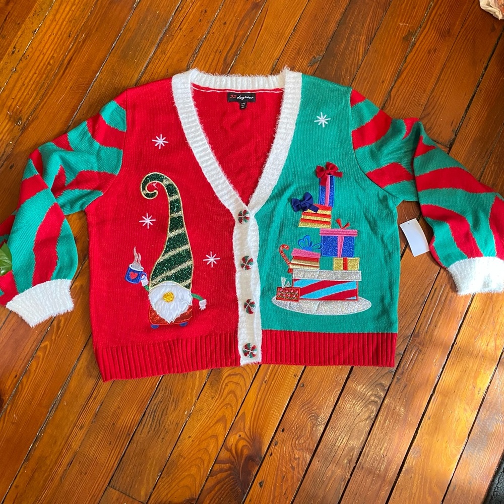 Ugly Christmas Sweater Cardigan Size XXL NWT